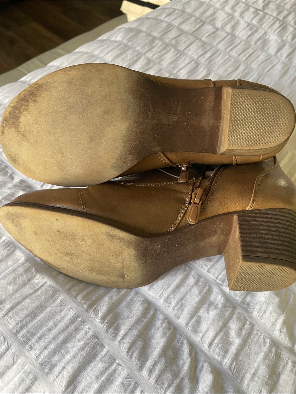 Cathy Jean Cognac Buckle Ankle Booties - Picture 5 of 6